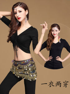 Modale Belly Dance Top Womens Upper Body Cover-Up Slimming Fitness Yoga Exercise Clothing plus Size Autumn Winter Outfit