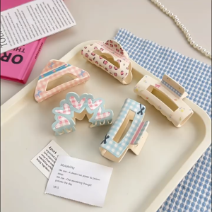 กิ๊บอะซิเตทผู้หญิง2025ใหม่โบว์กิ๊บอะซิเตทดอกไม้อะคริลิค