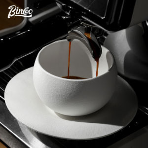 BINCOO Barista Ceramic Porcelain Coffee Cup Set Cappucino Cup and Saucer Espresso
