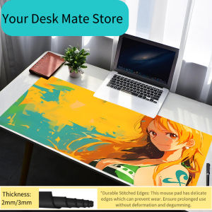 Bandai | Mouse Pad PC Accessories Non Slip Rubber Mousepad Laptop Gamer Keyboard Pad Office One Piece Nami Computer Gaming Desk Mouse Mat