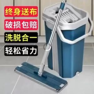 ถังไม้ม็อบ ไม้ถูพื้น ชุดถังปั่น ชุดถังปั่นไม้ถูพื้น ไม้ถูพื้นสแตนเลส+พลาสติก ชุดถังปั่นม๊อบ พร้อมส่งจากในไทย