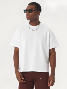 Loose Fit Short Sleeve T-Shirt Pure Cotton Casual Fashion Mens Short Wide Style Top Comfortable Breathable Summer Tee