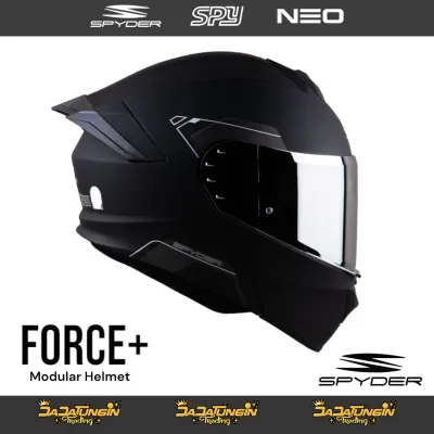 SPYDER Force+ Modular Dual Visor Helmet w/ Free Extra Clear Visor