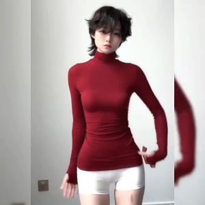 [Deal mở bán] Áo cổ lọ 8cm borip cotton form ôm dài tay nữ CloudyPink mềm mịn tôn dáng M L