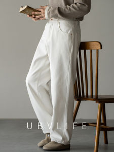 UBV | Cotton Warm Thick Vintage Straight-leg Denim Pants