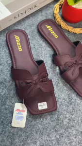 Sandal Wanita Slip On Model Terbaru Gaya Korean Style Empuk Kekinian - Free Box