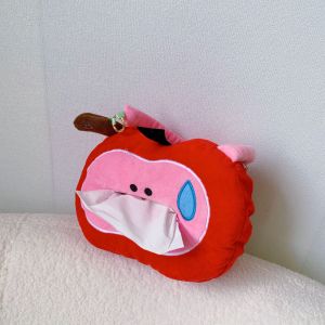 Cute Mushroom Wall-Mounted Tissue Box Living Room Bathroom Hanging Bag Lovely Paper Towel Holder Household Storage Organizer