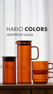 Ly thủy tinh Hario colors stack mug cup HCM-300ml thủy tinh chịu nhiệt cao cấp 2 màu thời thượng