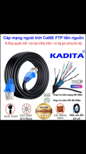 Cáp mạng ngoài trời liền nguồn Cat65E lõi đồng chống nhiễu FTP