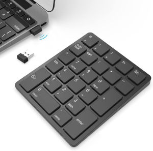 JOMAA | 2.4GHz Financial Accounting Number Keyboard Numeric Keypad Rechargeable Wireless Keyboard Digital for Laptop Computer