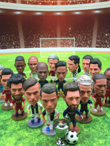 UEFA Champions League Football Stars Mini Figurines Collectible Models Real Madrid Barcelona Haaland Messi Cristiano Ronaldo