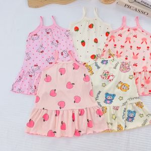 [G01] (10 - 25kg) Váy 2 dây cho bé chất tăm lạnh mềm mát co giãnhình in ngộ nghĩnh đáng yêu - DH KIDS