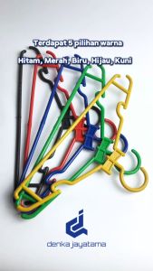 Isi 12 Pcs Hanger Warna Gantungan Baju Celana Laundry Serbaguna Plastik Dewasa Dan Anak 38x20