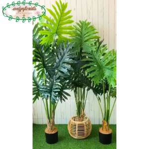 Pohon Artificial Pohon Hias Daun Jari Jari T120 T140 T160 Latex Cover Rotan Lampion Hiasan Sudut Kantor Sudut Ruang Cafe