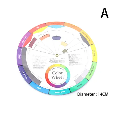 Professional Color Matching Wheel Card Circle Rotation Tattoo Nail Color Basic Colour Mixing Paper Card