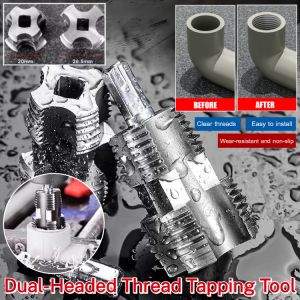 Dual-Headed Thread Tapping Tool Water Pipe Inner Hole Thread Opener PVC Plastic Pipe Threading Tool Ppr Pipe Threader