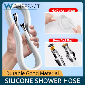 Toilet Handheld Shower Hose 1.5m/2m Bidet Sprayer Water Inlet Hose Ultra Long Silicone Anti Rust Hose Toilet Sprayer G1/2 Hose