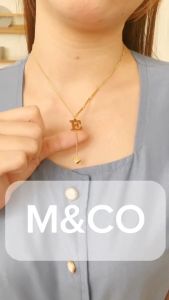 M&Co Jewelry - Kalung Titanium Huruf Wanita Anti Karat Anti Luntur Emas Berlian Perhaiasan Inisial A-Z