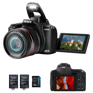 ORDRO G700 Digital Camera 64MP 4K Camera Vlogging Camera for YouTube 30FPS WIFI 12X Optical Zoom Video Camera Camcorder Flash Recording Camera