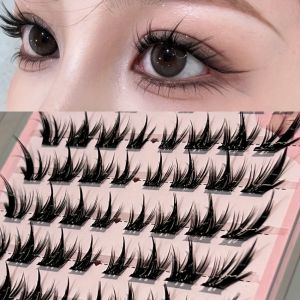 Mixiaohe Fox Style Mi Giả Xiên 48 Cụm 10-14mm D Curl Tự Dính Không Cần Keo Không Cần Tháo Gỡ Cho Người Mới Bắt Đầu