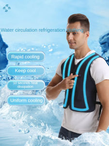 ZUZG เสื้อกั๊กกันหนาวทำความเย็นแบบหมุนเวียนน้ำใหม่ 4 สี เสื้อกั๊กระบายความร้อน ความร้อน 4 แพ็คน้ำแข็งสำหรับการทำงานตกปลากลางแช่ ฤดูร้อน พร้อม สำหรับการทำงานตกปลากลางแจ้งปีนเขากิจกรรม
