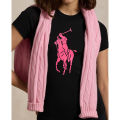 Polo Ralph Lauren Women Pink Pony Cotton Crewneck Tee. 
