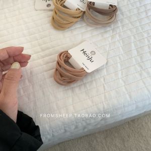 Color Block Hair Ties for Women Simple Seamless High Elasticity Hair Bands Hair Accessories Korean Style Outlined