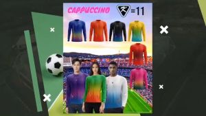 CAPPUCCINO เสื้อกีฬา เสื้อกีฬาแขนยาว แขนจั้ม CC 11 ไซส์ S-3L