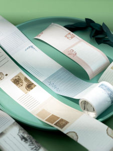 Vintage Plant Year-ring Vine Design Washi Tape and Sticky Notes For Handwriting and Scrapbooking