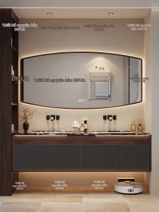 Tủ Phòng Tắm Đá Cao Cấp Hai Bồn Rửa