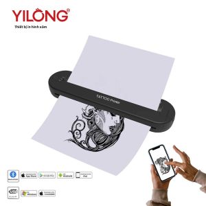 Máy In Stencil Hình Xăm Không Dây YILONG ATS886 A4 Máy Sao Chép Nhiệt Tương Thích Với Điện Thoại Thông Minh & Máy Tính Để In Hình Xăm