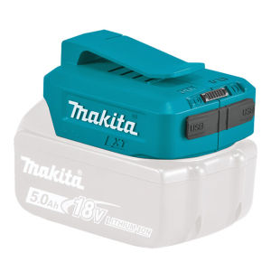 100% Makita ตัวแปลงแบตเตอรี่ USB คู่2พอร์ตสูทสำหรับ Makita 14.4V/18V ADP05ตัวแปลงแบตเตอรี่แบตเตอรี่ลิเธียมที่ชาร์จ USB คู่ไฟ LED DC