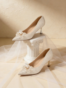 Josiny | Red Sharp Toe Stiletto Heels Comfortable Single Shoes
