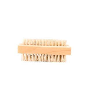Bamboo Bristle Double-sided Cleaning Brush Finger Seam Manicure Tool Sisal Nail Brush