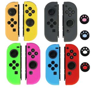 Soft Silicone Protective Skin Case Joy-cons Anti-Slip Cover Shell Rubber Analog Thumstick Cap For NS Switch Joystick Controller