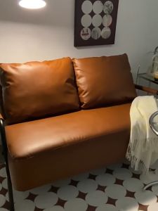 WD โซฟา โซฟาหนังพีวีซี โซฟา 1/2/3 ที่นั่ง ผลิตจากหนังแท้ ขาเหล็ก