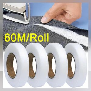 60M Double-sided Non-woven Adhesive Cloth Hem Tape Iron-on Clothes Sewing Turn Up Hem Non-woven Fabric Liner Clothing Tools
