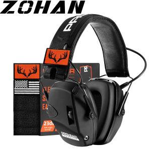 ZOHAN Electronic Shooting Earmuffs Active Noise Cancelling Ear Protectors Hearing Protection Gear NRR 23dB for Range Hunting