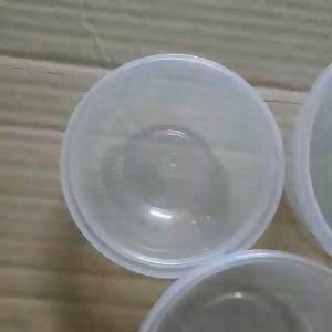 1 PAK 25pcs THINWALL 400ML BULAT MANGKUK PLASTIK BOWL TUTUP CUP PUDING ROUND MANGKOK TEBAL FIM SALAD MICROWAVE ECER