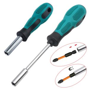 Bộ 2 Đầu Vặn Vít Từ Tính 1/4 Inch Đầu Lục Giác 6.35mm Chiều Dài 190mm & 110mm Tay Cầm Ổ Cắm Bằng Thép Không Gỉ