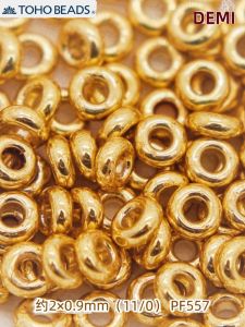 TOHO 2mm ลูกปัดแบนขนาดเล็ก เครื่องประดับ DIY เสริมความหนา ทนทานต่อการสึกหรอ ทนทานต่อการสึกหรอ ลูกปัดขนาดกลาง ลูกปัด