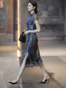 SHANGSHA | High-end Elegant Qipao Dress Improved Chinese Style Graceful