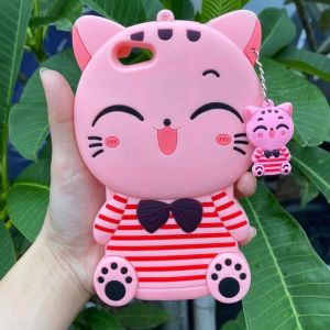 Case HP Vivo Y91 / Y91C / Y93 / Y95 / Y11 / Y12 / Y12I / Y15 / Y17 / Y17I Y22 / Y22S / Y35 Karakter Boneka Kucing Soft Case Pelindung Layar Hp