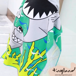 Microfiber Hooded Beach Towel for Kids Toddlers Bath/Pool/Swim Poncho Cover-ups