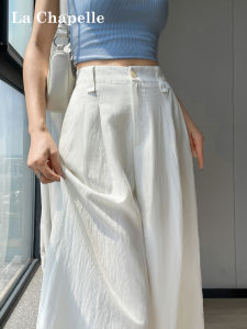 La Chapelle | Summer Thin Linen Blend Wide Leg Trousers for Women