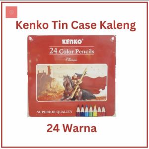 Vifo - Pensil Gambar Kenko Kaleng Tin Case Isi 12 24 Warna Original