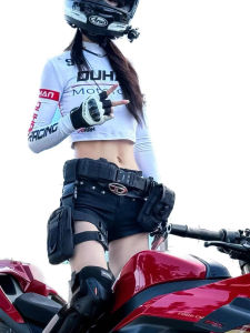 Multifunctional Knight Motorcycle Motorcycle Cycling Bag Men and Women Neutral Leg Bag Leggings Easiest for Match Workout Travel Waist Bag Fashion