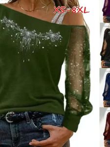 เสื้อยืดคอกลมแขนยาวหลวมๆ สีพื้น เสื้อยืดคอกลมแขนสั้นทรงสลิมฟิตสำหรับฤดูร้อน ผ้าฝ้ายผสมโพลีเอสเตอร์ ความหนาปกติ