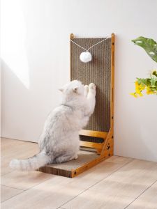 Wearable Corrugated Cardboard Cat Scratching Board Vertical Anti-wear No Shedding Integrated Cat Nest Sofa Protection Large Toy