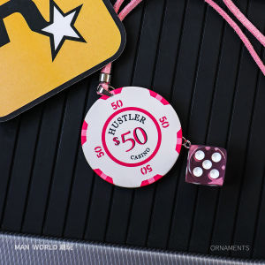 Lucky Ceramic Car Pendant Rearview Mirror Hanging Decoration High-End Feeling Vehicle Interior Accessories for Men And Women